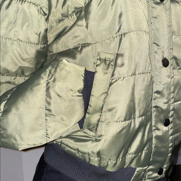 New J2 by JOU JOU Hooded Puffer Olive Jacket - Picture 6 of 12